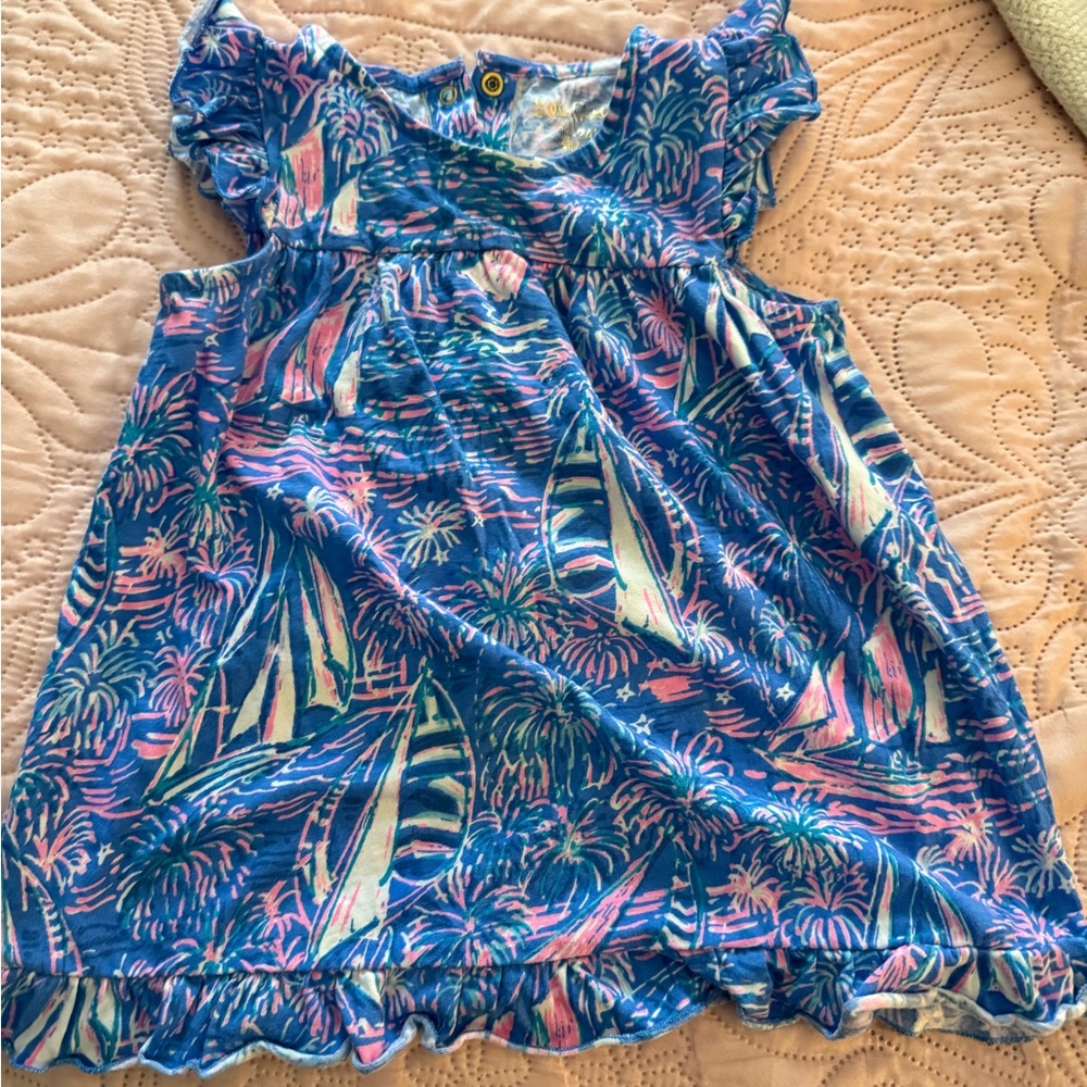 Colorful Sailboat Print Dress